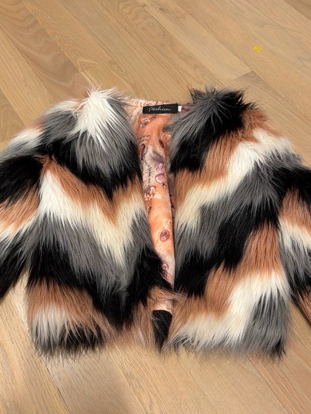 Faux Fur Multicolor Jacket - Women